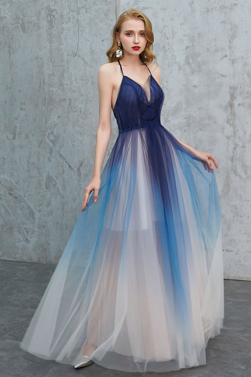 A Line V Neck Ombre Tulle Long Prom Dresses, V Neck Ombre Formal Dress Lwt Dress A Line V Neck Ombre Tulle Long Prom Dresses, V Neck Ombre Formal Dress Lwt Dress