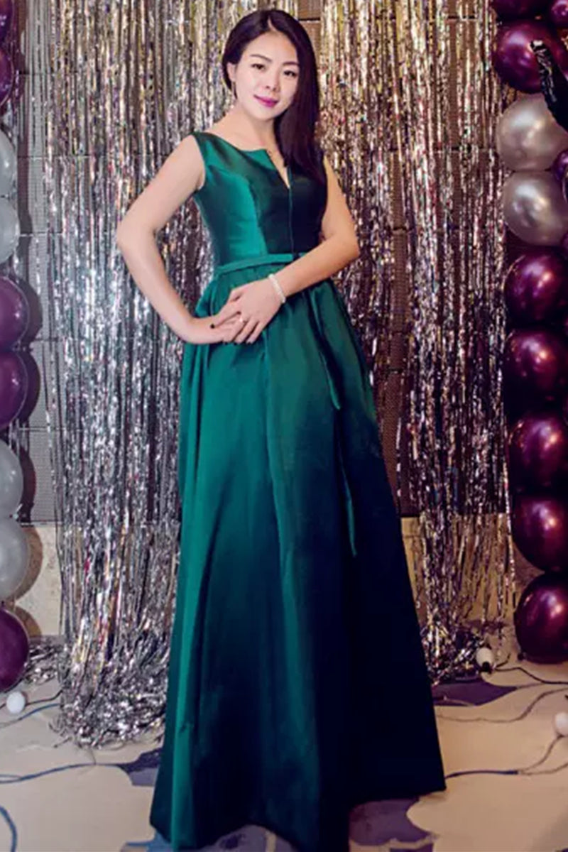 Off Shoulder Green/Red Satin Long Prom Dresses with Beadings, Off the Shoulder Green/Red Formal Graduation Evening Dresses EP1769
