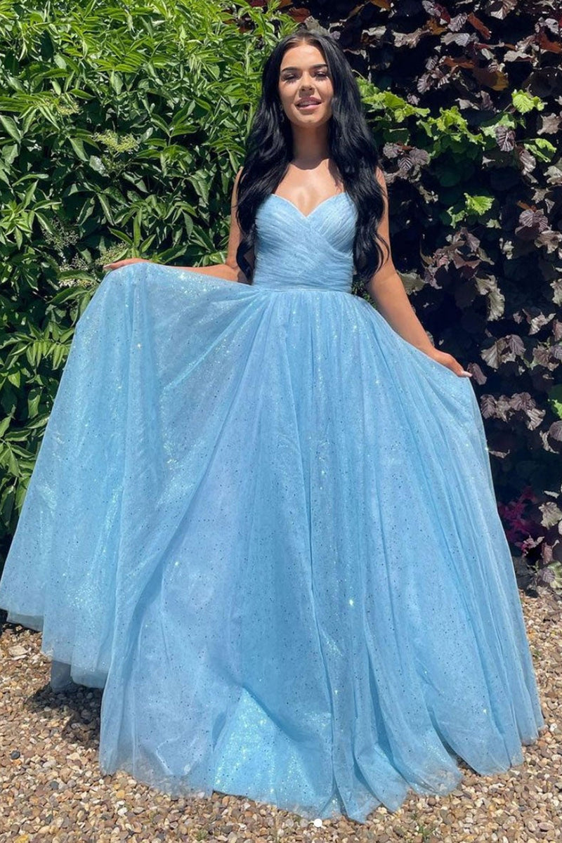 blue prom dress ebay Simple Off Shoulder Light Blue Satin Long Prom Dresses, Light Blue For –  Eip Collection main image 1