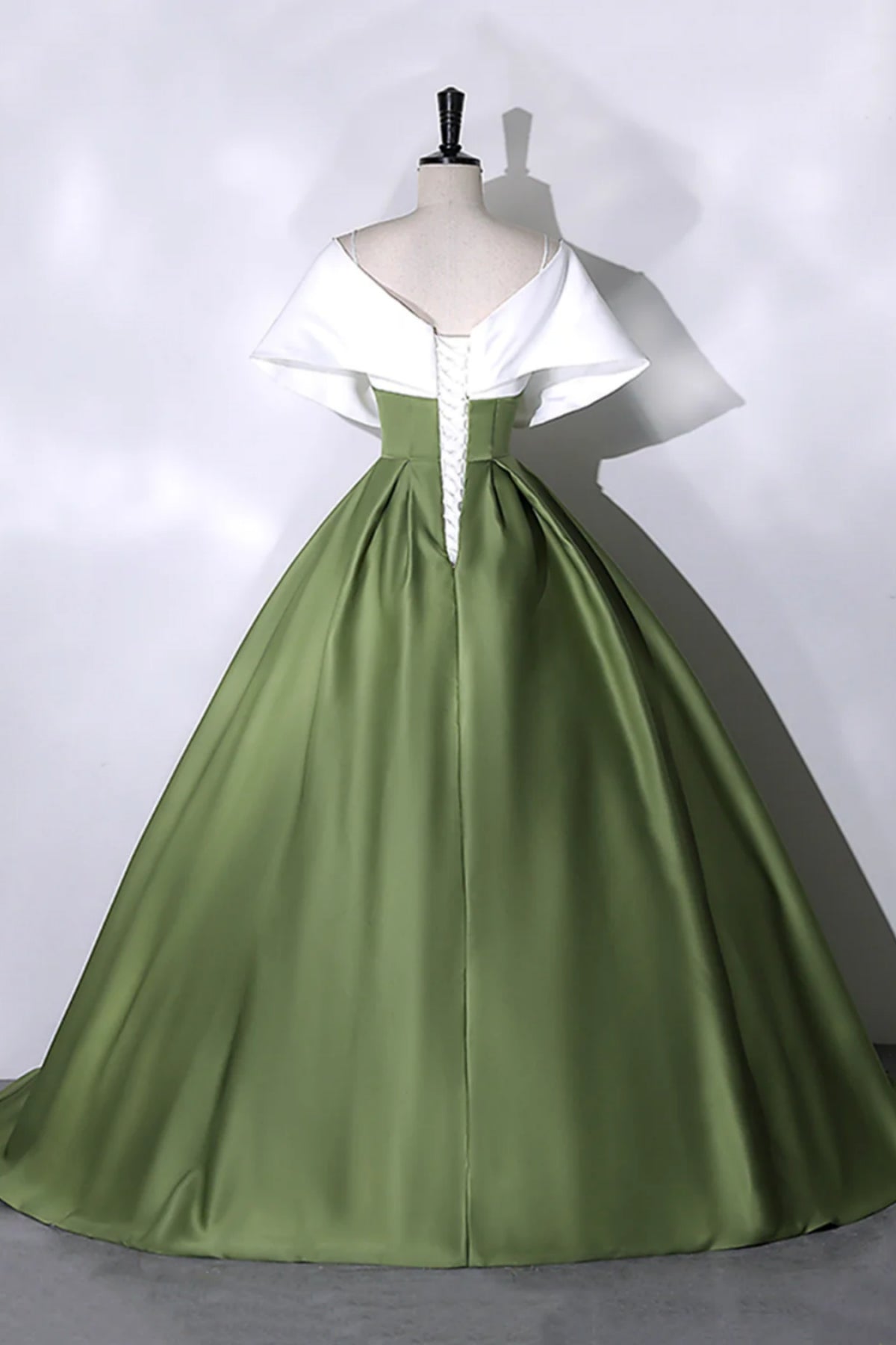 Green Satin Long Prom Dress, Long Green Formal Graduation Evening Dress cc1090 main image 1