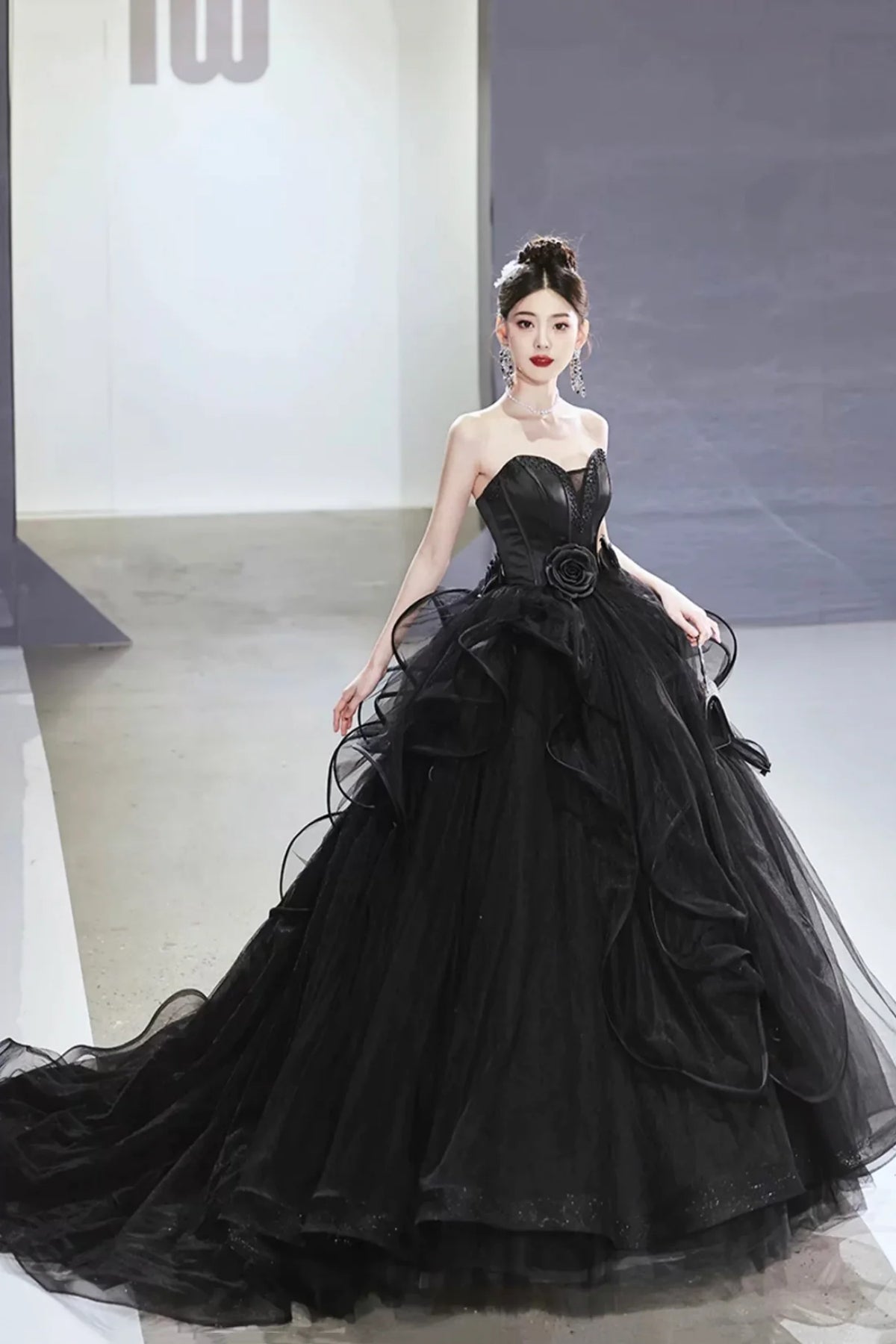 Open Back Strapless Sweetheart Neck Black Long Prom Dresses, Strapless Lwt Dress Open Back Strapless Sweetheart Neck Black Long Prom Dresses, Strapless Lwt Dress