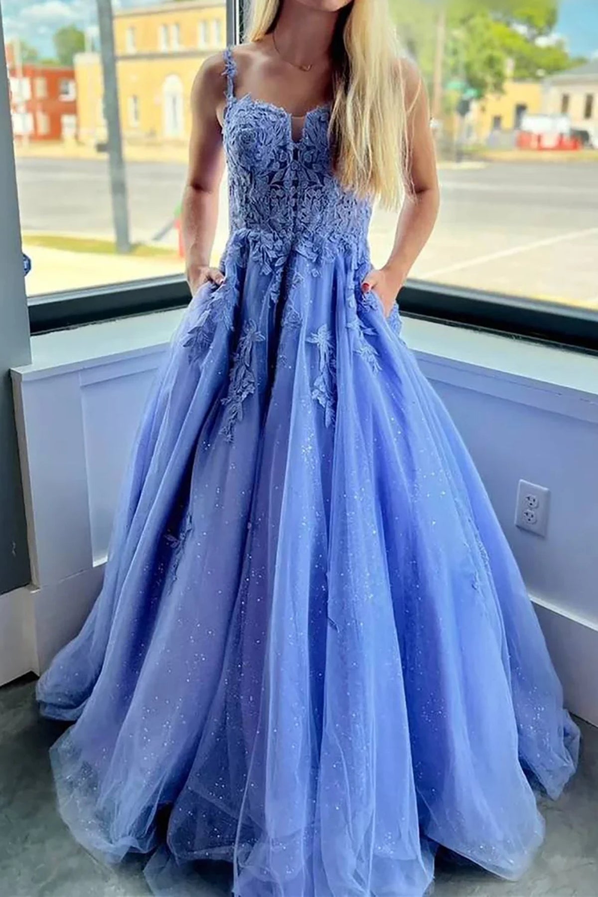 prom dresses blue and purple Off the Shoulder Ruffle Tiered Lace Dresses, Blue Pur jbydress please check our Color Chart) Modest Unique Royal Blue And