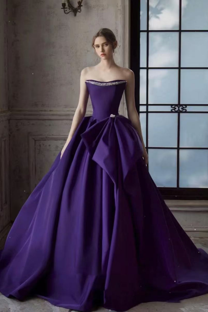 purple dresses for graduation purple graduation dresses Sweetheart Neck Purple High Low Prom Dresses, Purple High Low Formal Graduation Dresses,