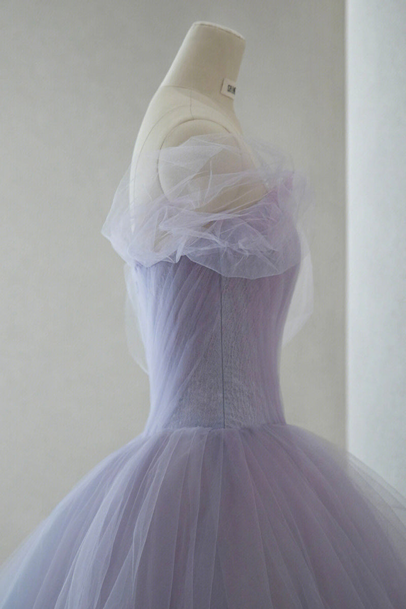 Darlene Purple Rose Off Shoulder Dress