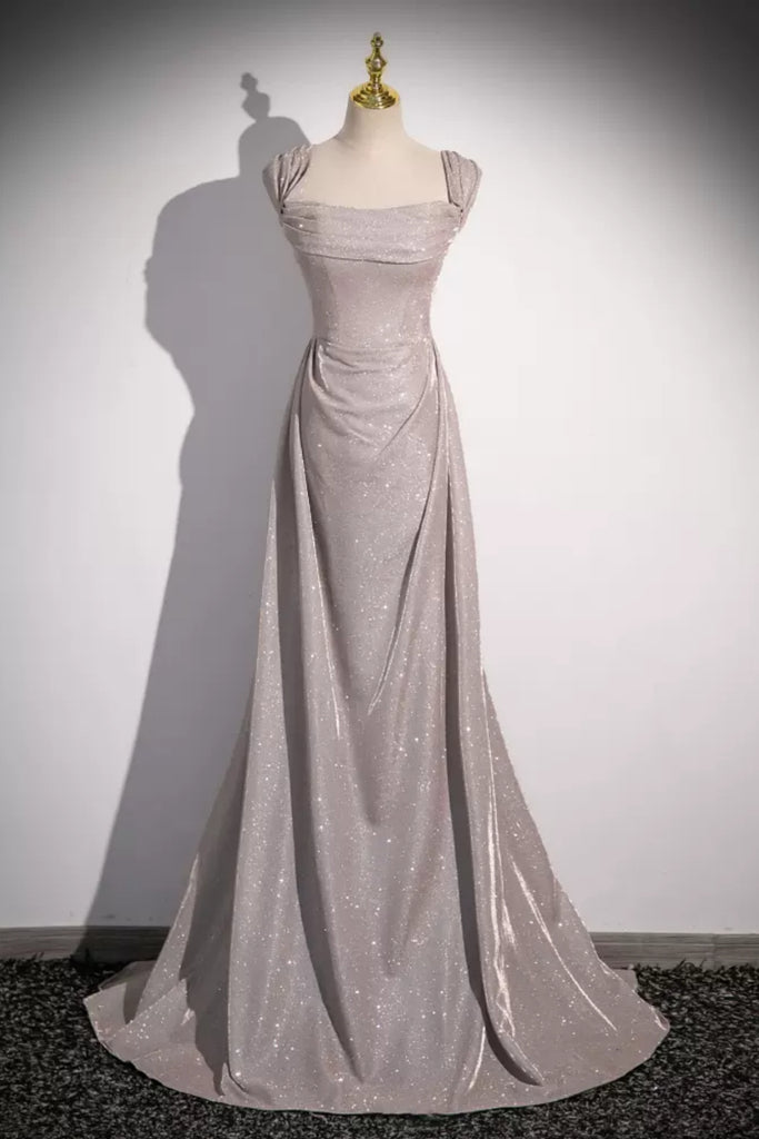 Silver Gray Mermaid Long Prom Dresses, Off Shoulder Silver Gray Formal Lwt Dress Silver Gray Mermaid Long Prom Dresses, Off Shoulder Silver Gray Formal Lwt Dress