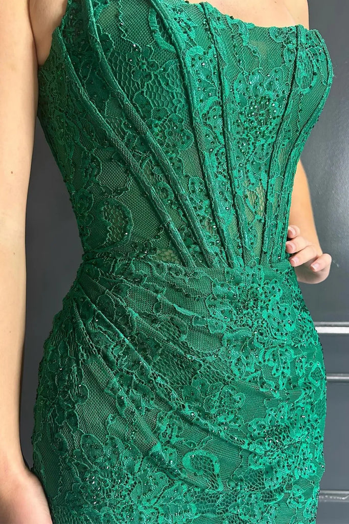Strapless Mermaid Green Lace Prom Dress, Mermaid Green Homecoming Dres Lwt Dress Strapless Mermaid Green Lace Prom Dress, Mermaid Green Homecoming Dres Lwt Dress