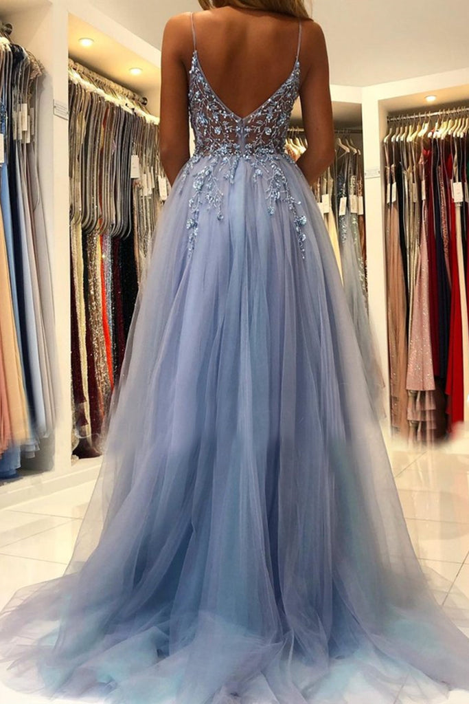 Blue Beaded Long Prom Dresses, Blue Beaded Long Formal Graduation Dres Lwt Dress Blue Beaded Long Prom Dresses, Blue Beaded Long Formal Graduation Dres Lwt Dress