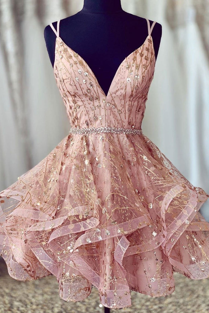 cute pink sparkly dresses Iridescent Pink Sequin Mermaid Long Evening Dress with Slit jkprom