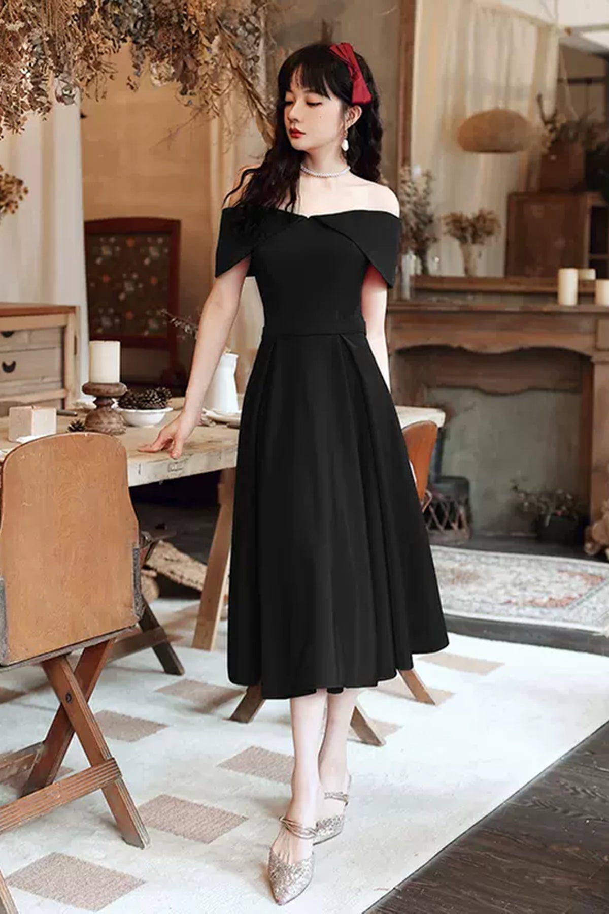 Buy online Black Solid Off Shoulder Dress from western wear for Women by  Stylestone for ₹859 at 55% off | 2024 Limeroad.com