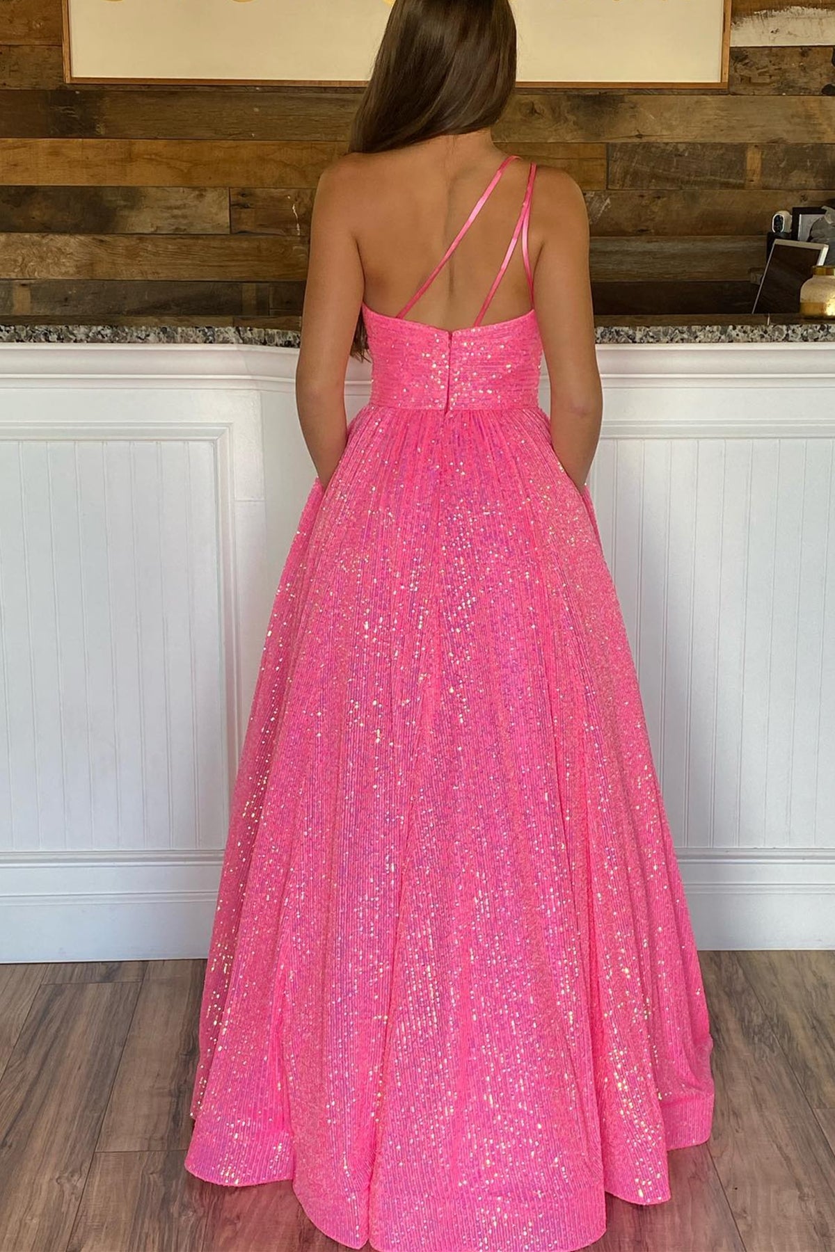 hot pink one shoulder prom dress One Shoulder Hot Pink Prom Dresses, One Shoulder Hot Pink Long Formal – Lwt  Dress