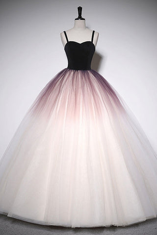 Pretty Sweetheart Neck Ombre Tulle Long Prom Dresses, Long Ombre Formal Graduation Evening Dresses WT1098