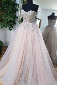 Sweetheart Neck Ombre Lace Long Prom Dresses, Ombre Lace Formal Evening Dresses