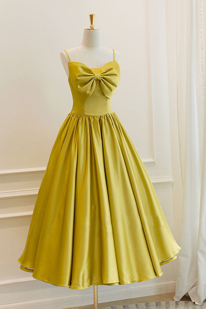 Yellow Satin Open Back Short Prom Homecoming Dresses, Open Back Yellow – Lwt Dress Yellow Satin Open Back Short Prom Homecoming Dresses, Open Back Yellow – Lwt Dress